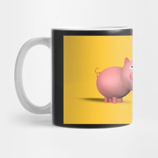 3d rendering of a cute little pig piggy bank Mug